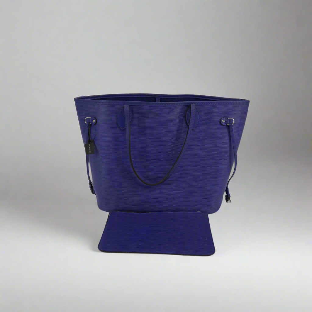 Louis Vuitton Epi Purple Neverfull MM With Pouch