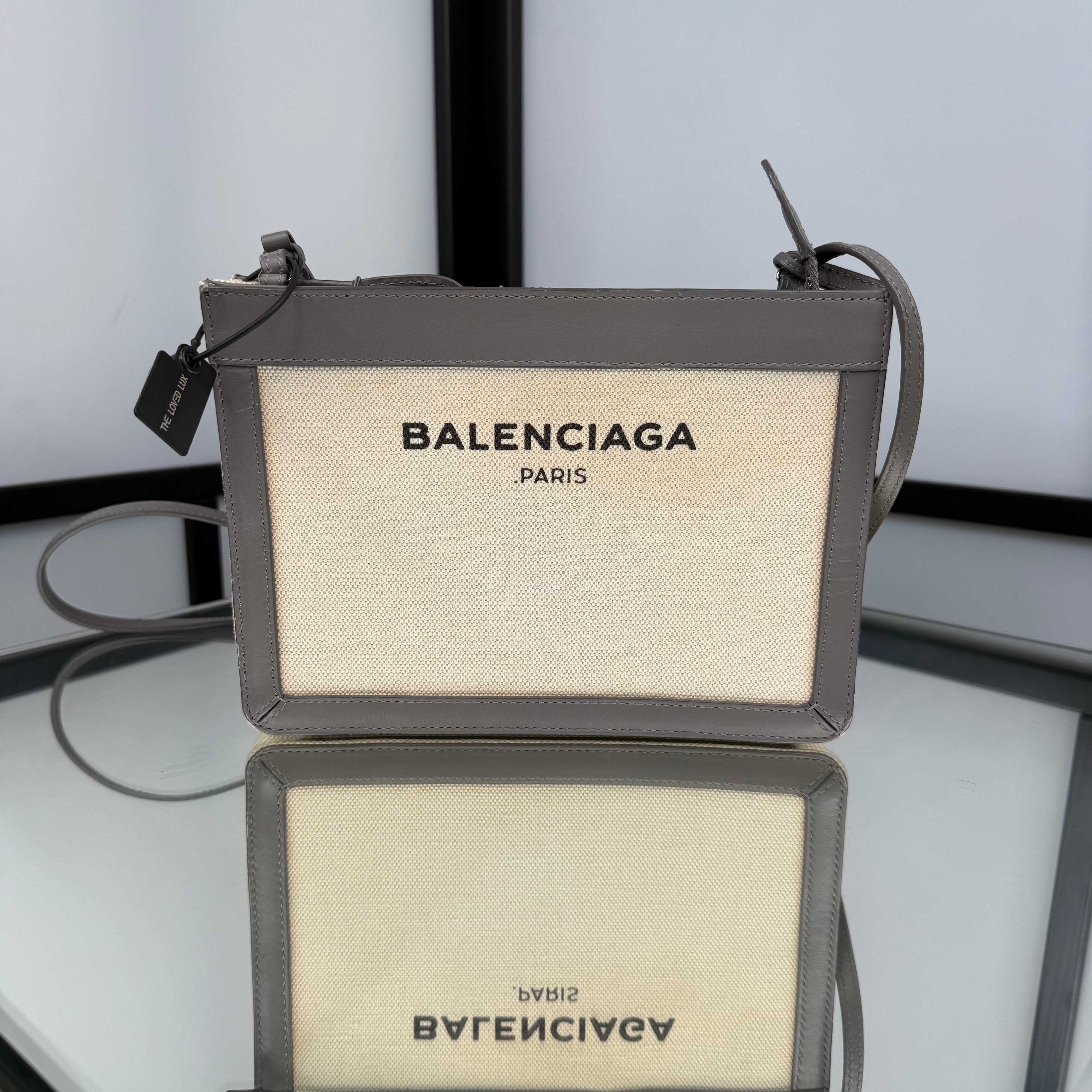 Balenciaga Grey Lock Shoulder Bag