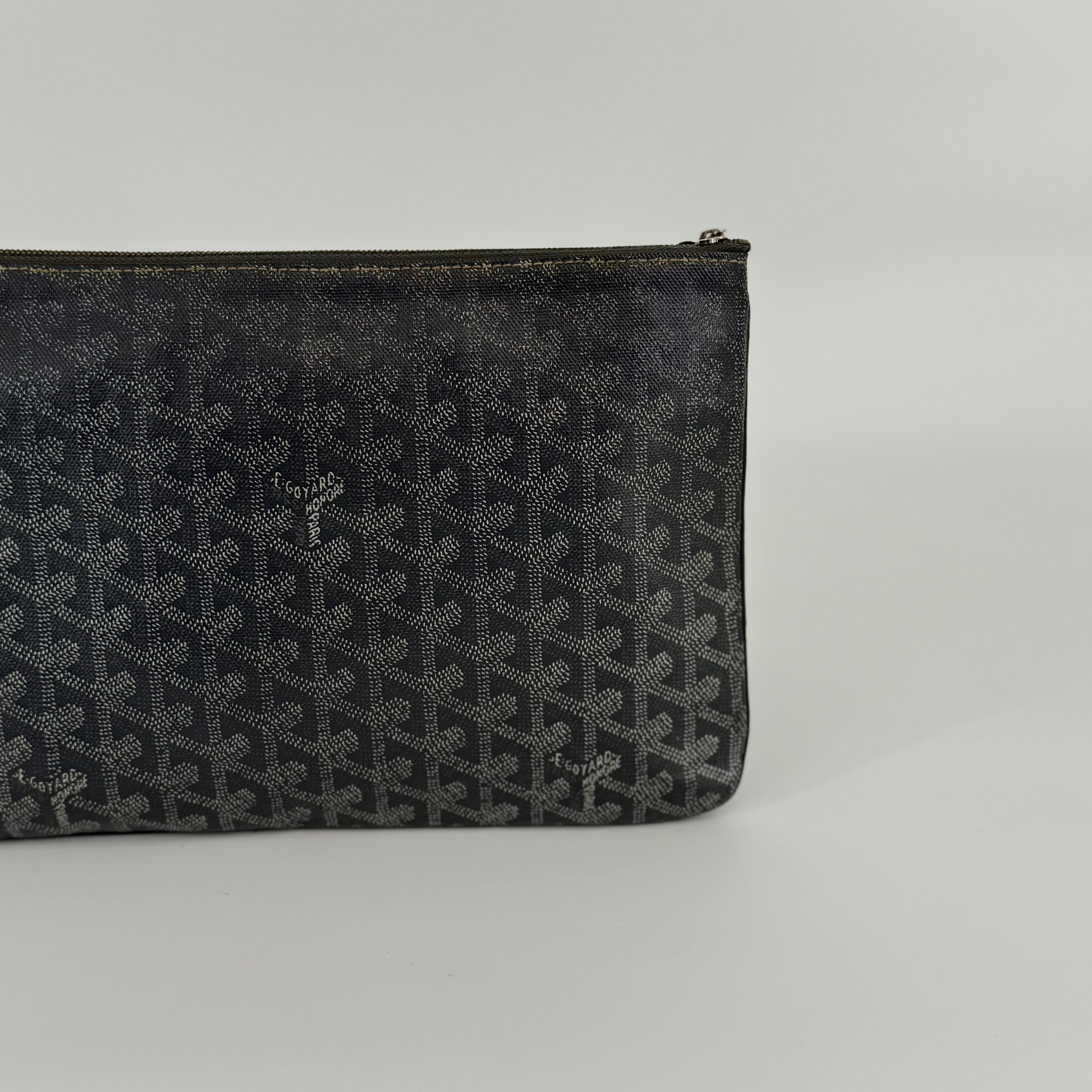 GOYARD Grey Senat Clutch MM