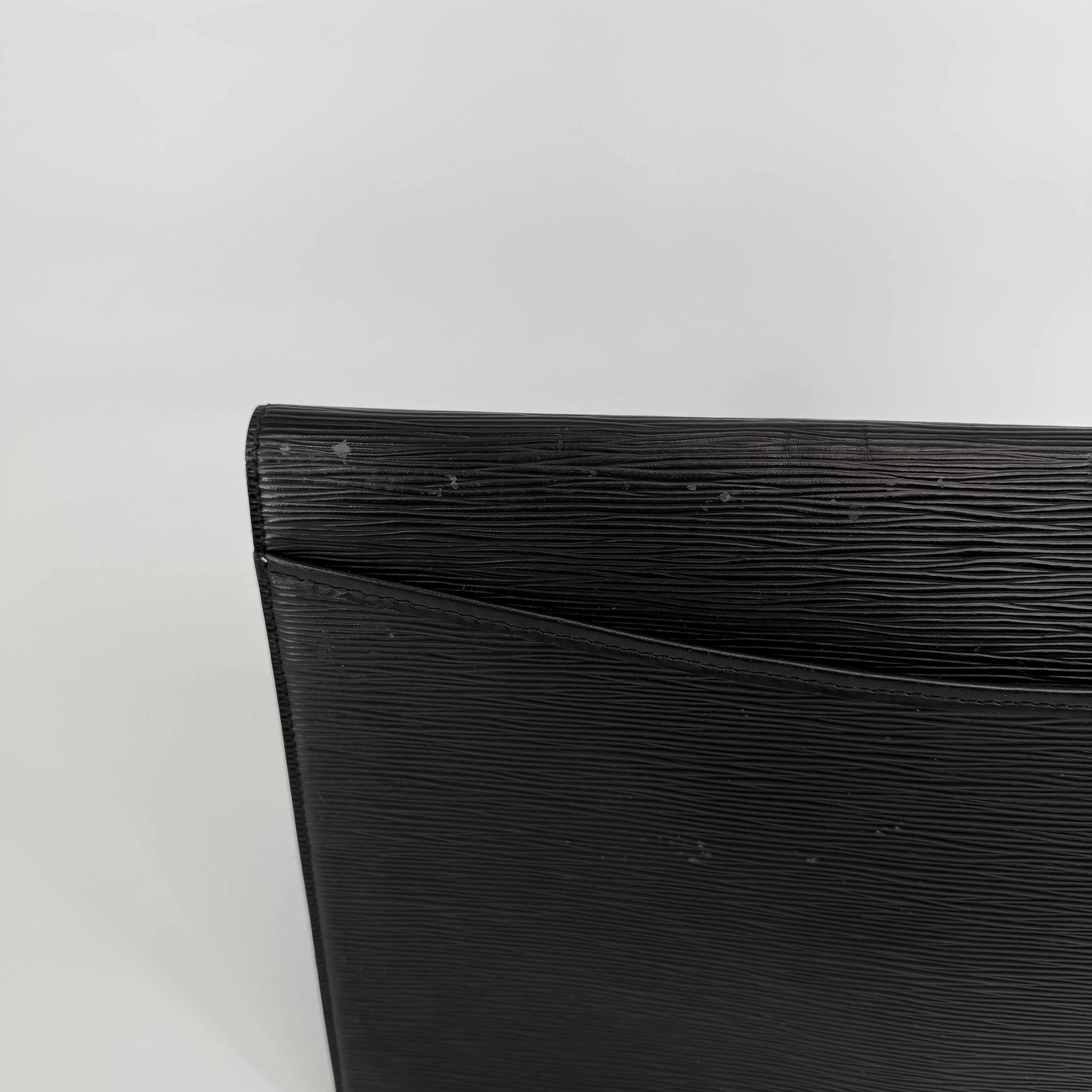 Louis Vuitton Epi Black Laptop Cover Clutch