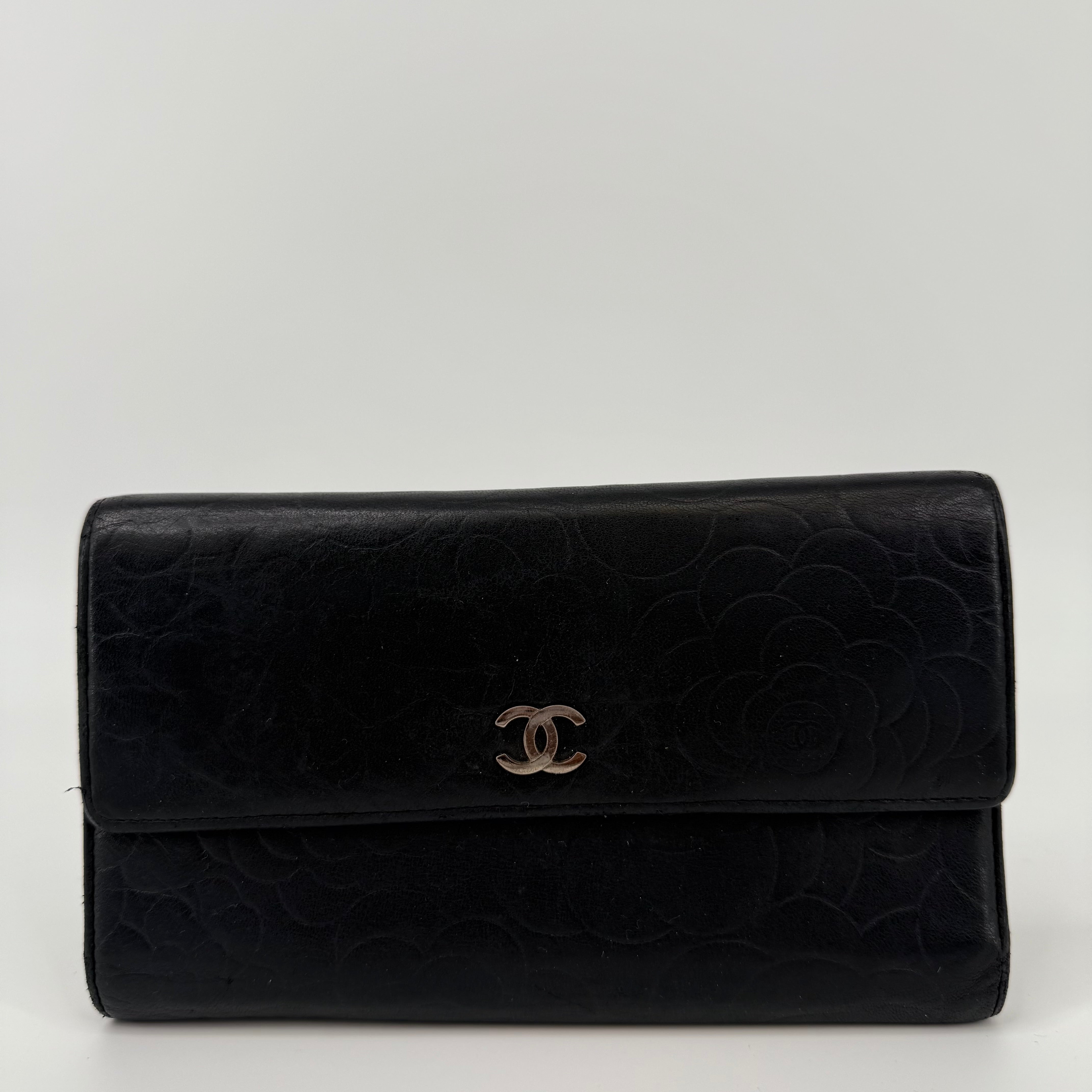 CHANEL Black Long Purse