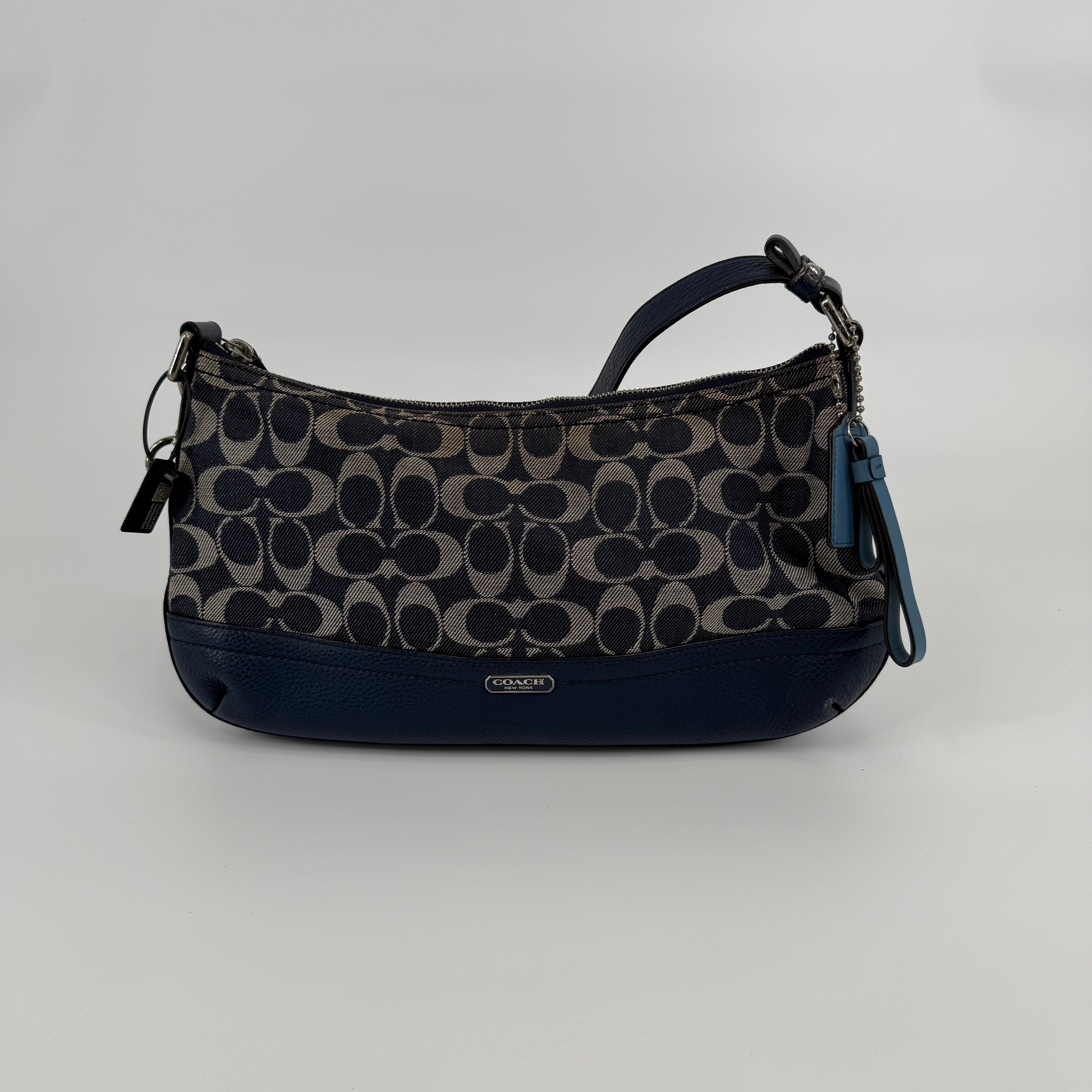 COACH Signature Denim Shoulder Bag