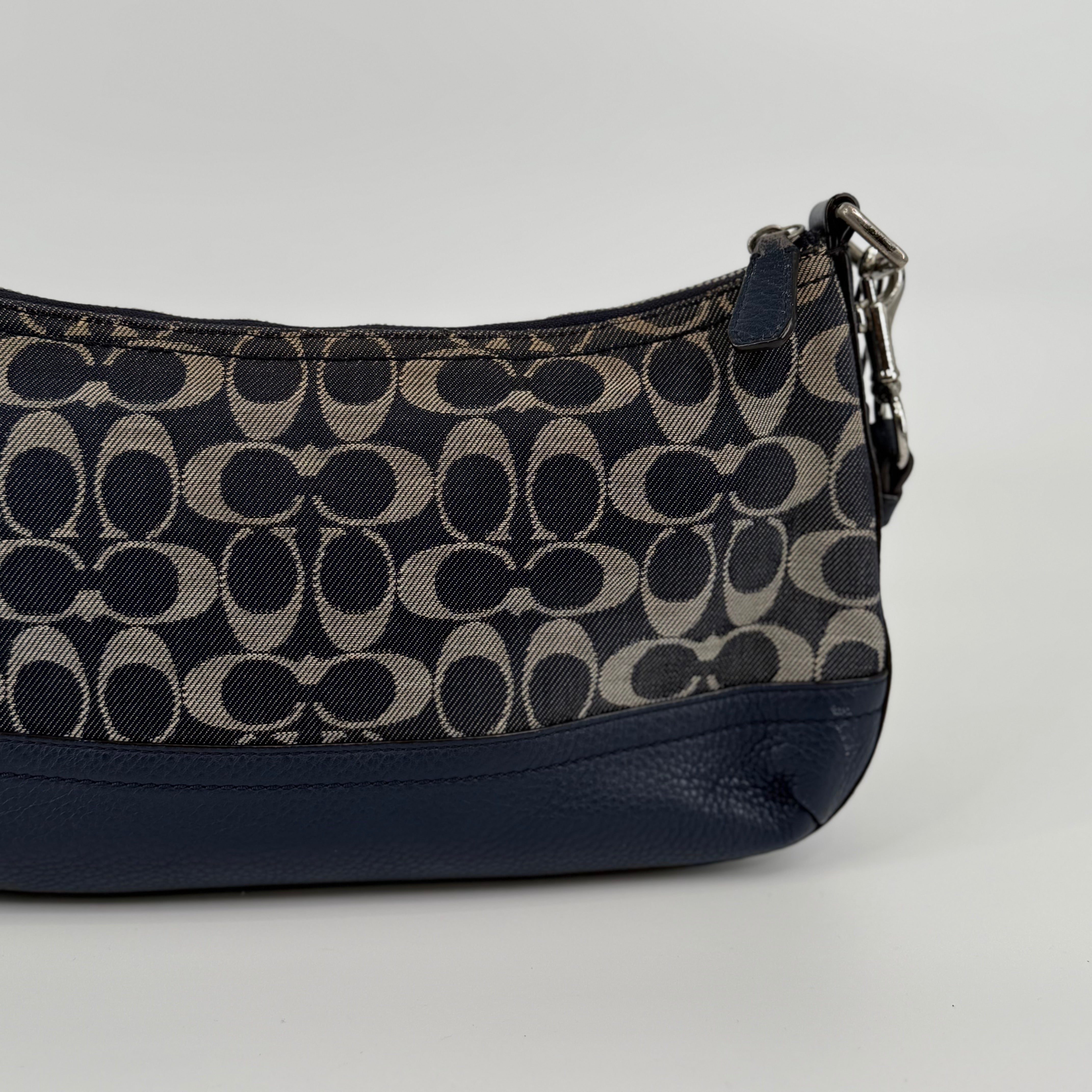 COACH Signature Denim Shoulder Bag