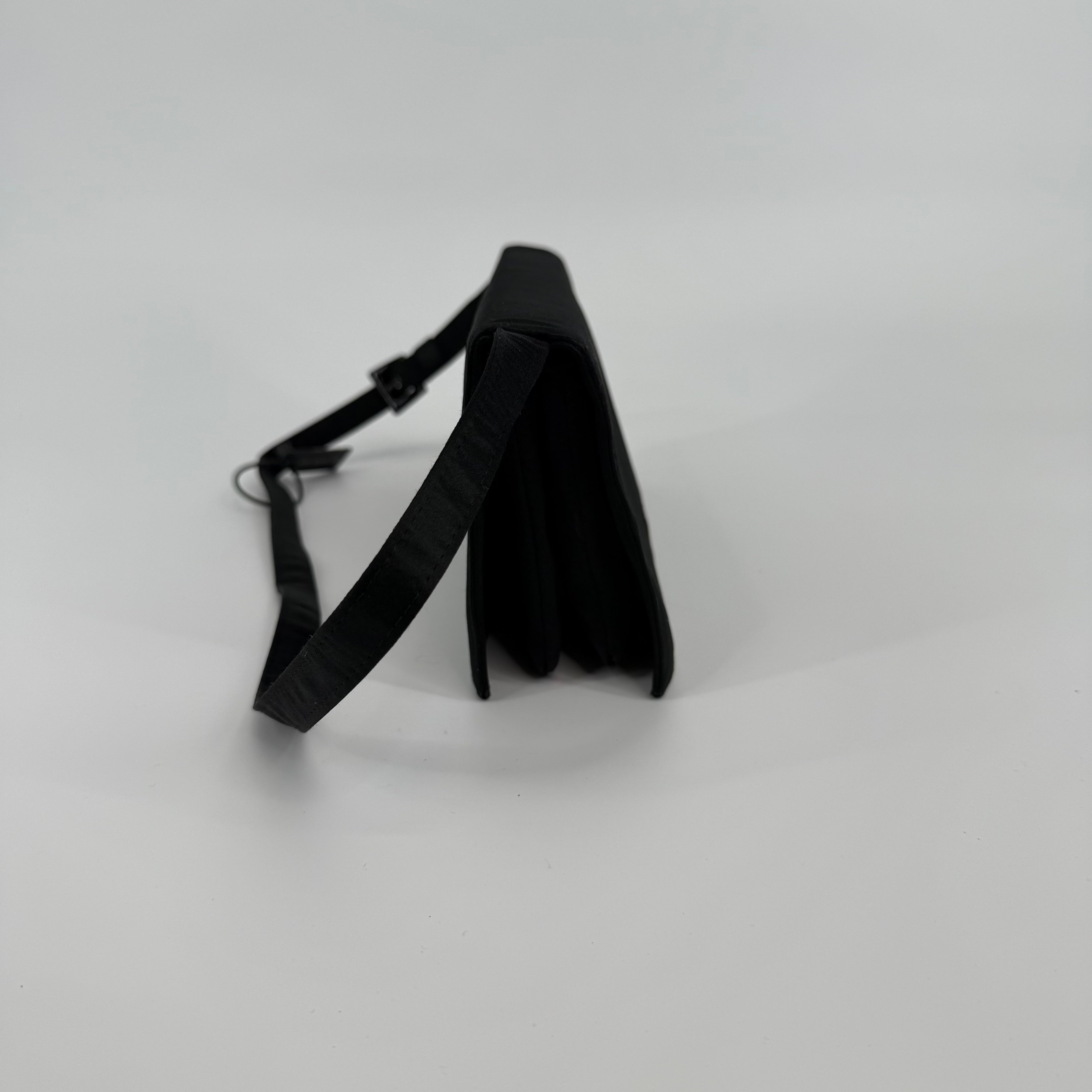 Prada Suede Black Pochette Shoulder Bag