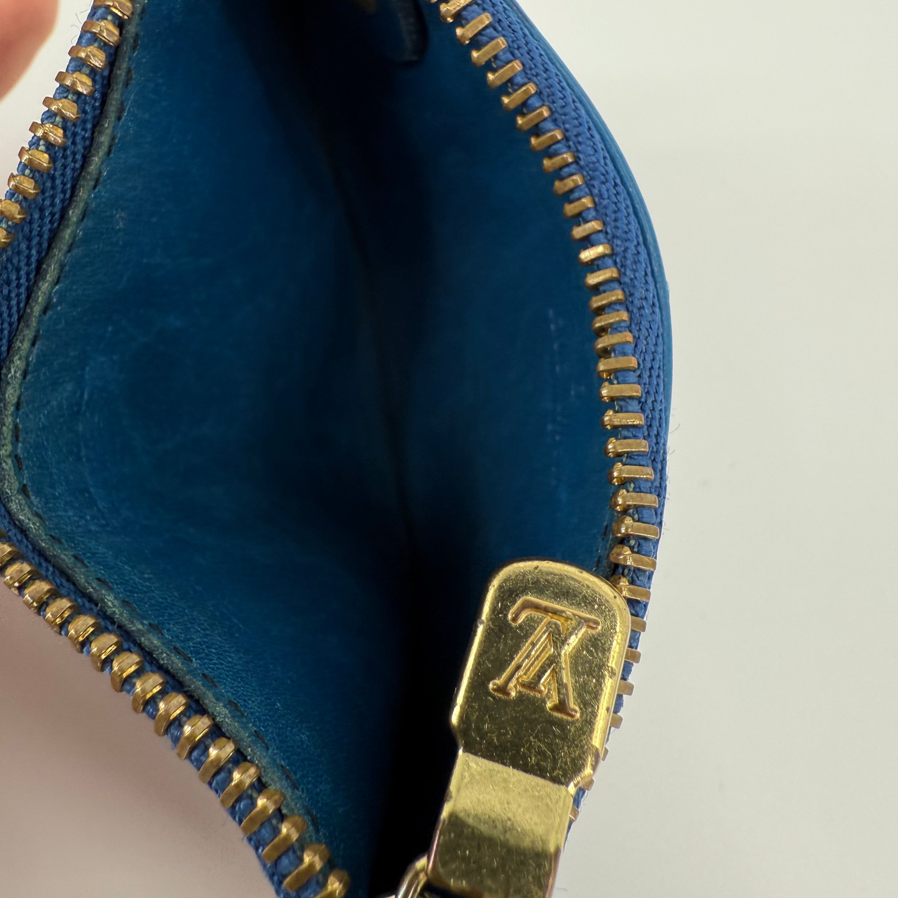 Louis Vuitton Epi Blue Coin Pouch