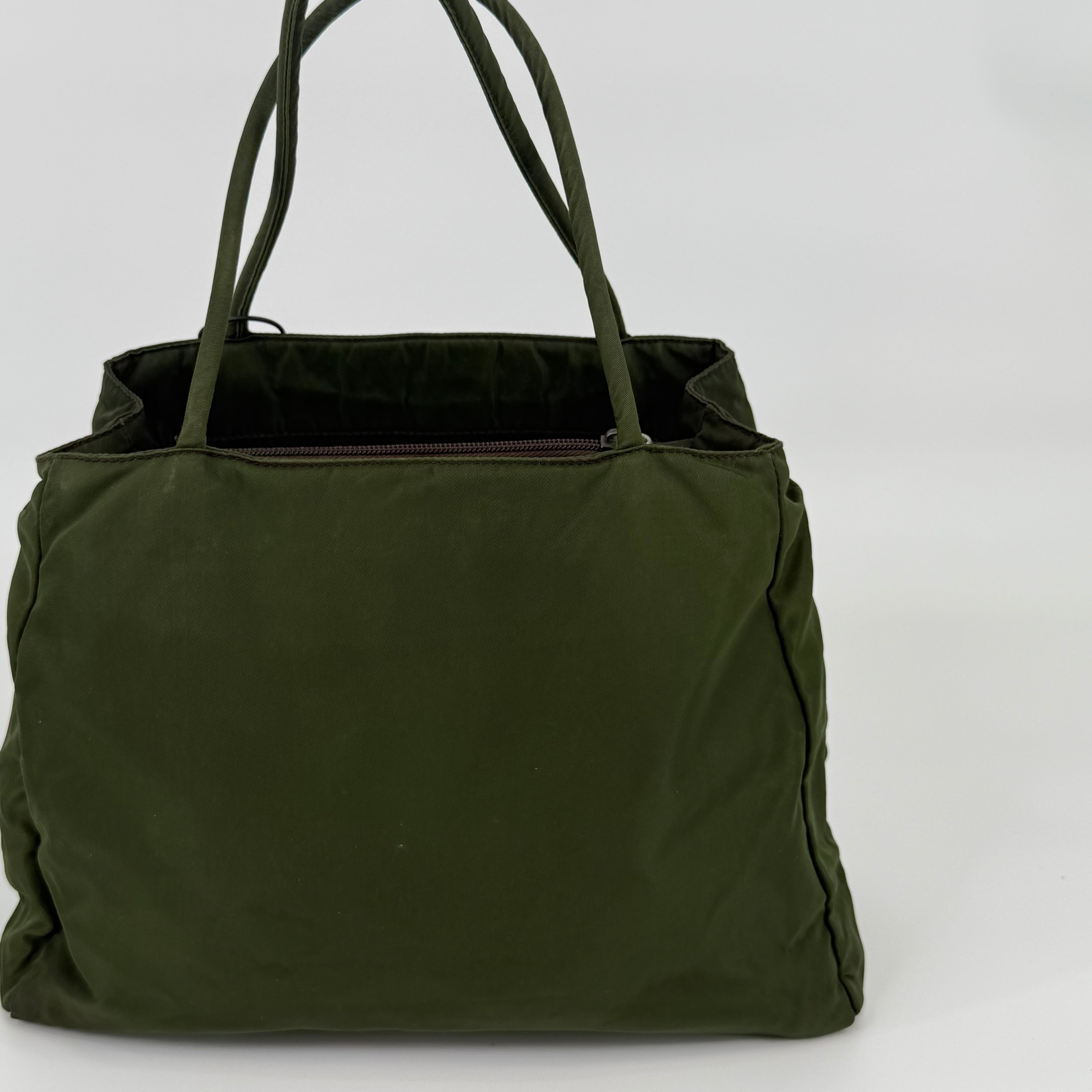 Prada Khaki Green Nylon Handbag