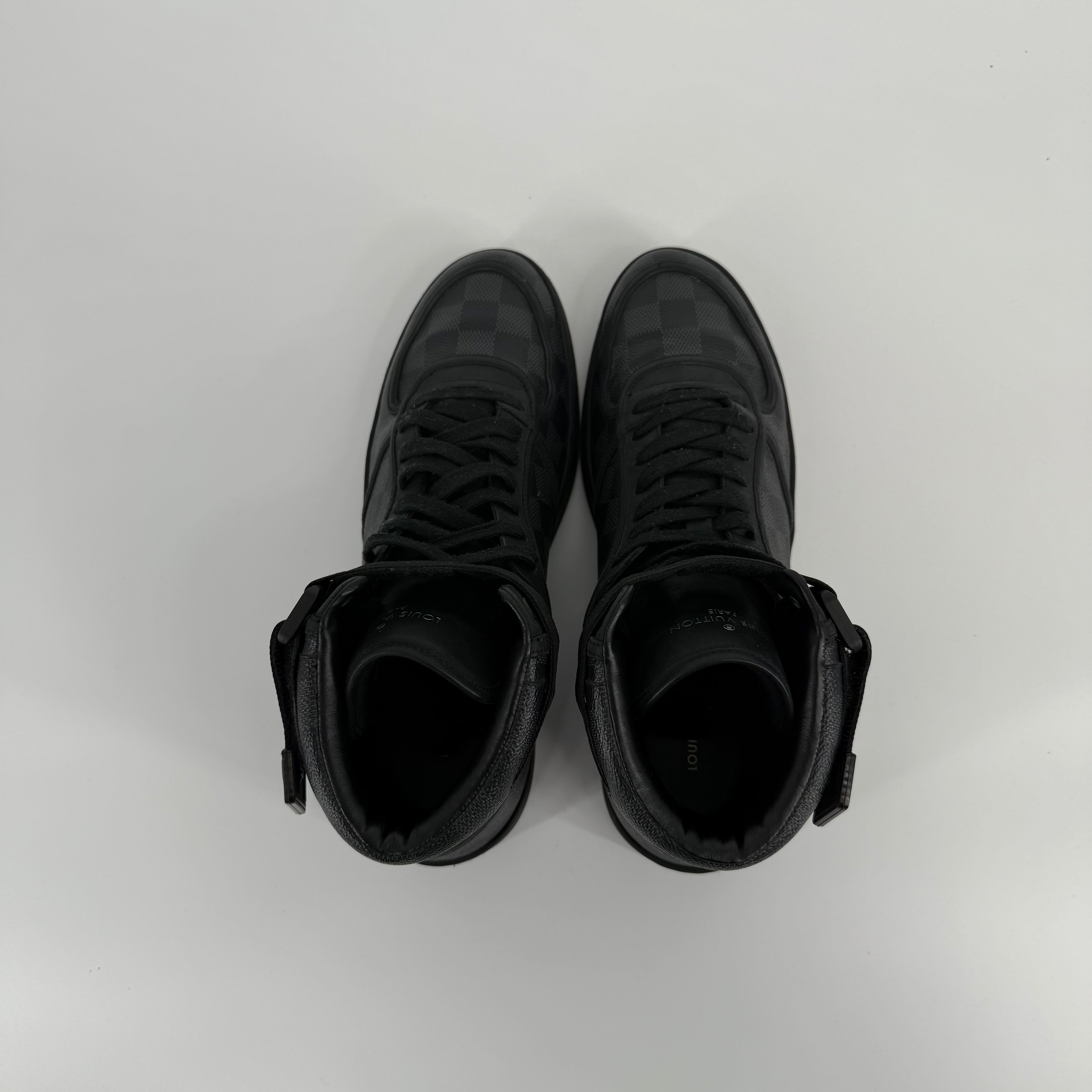 Louis Vuitton Damier Graphite Rivoli High Top Trainers Size 7