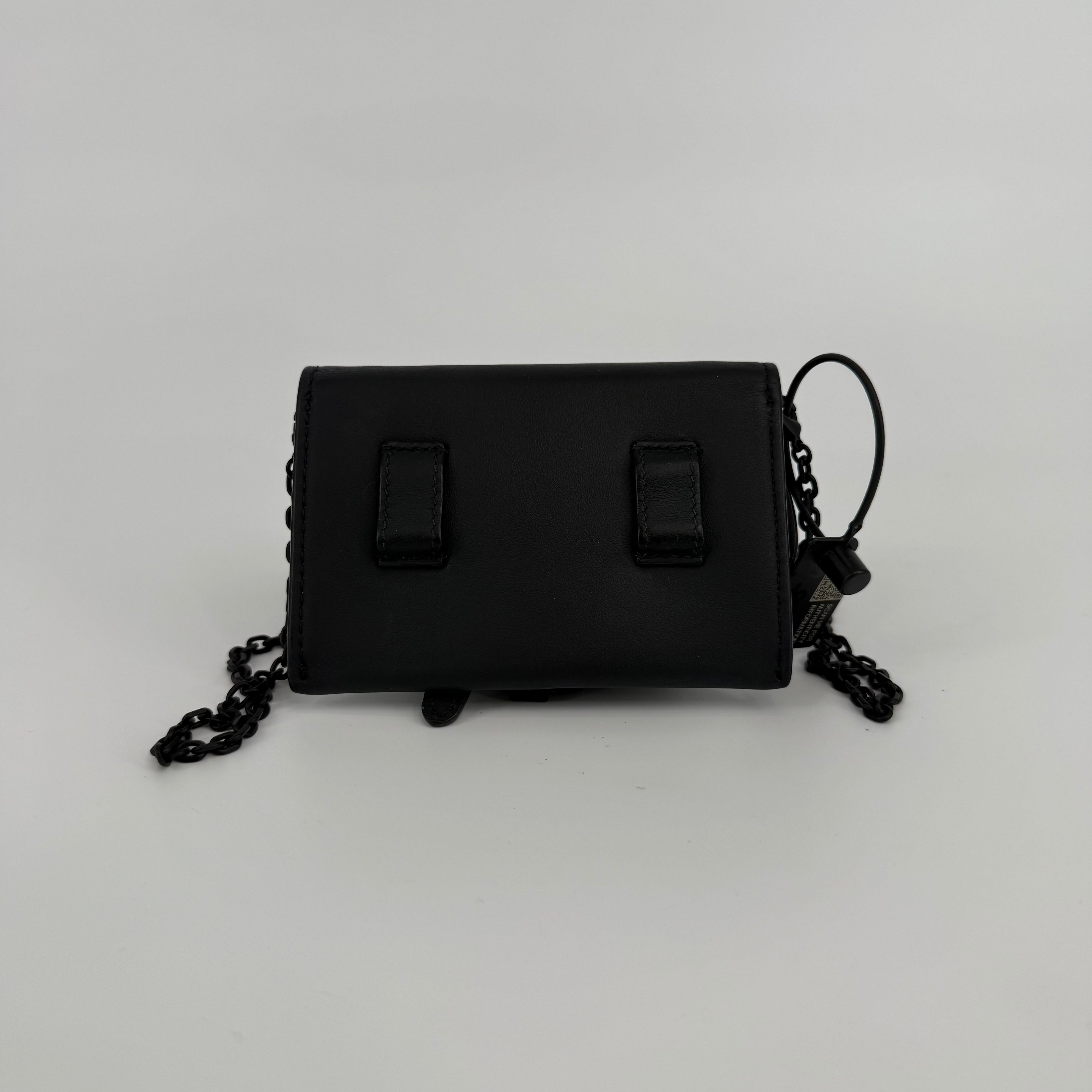 DIOR Black Saddle Wallet On Chain