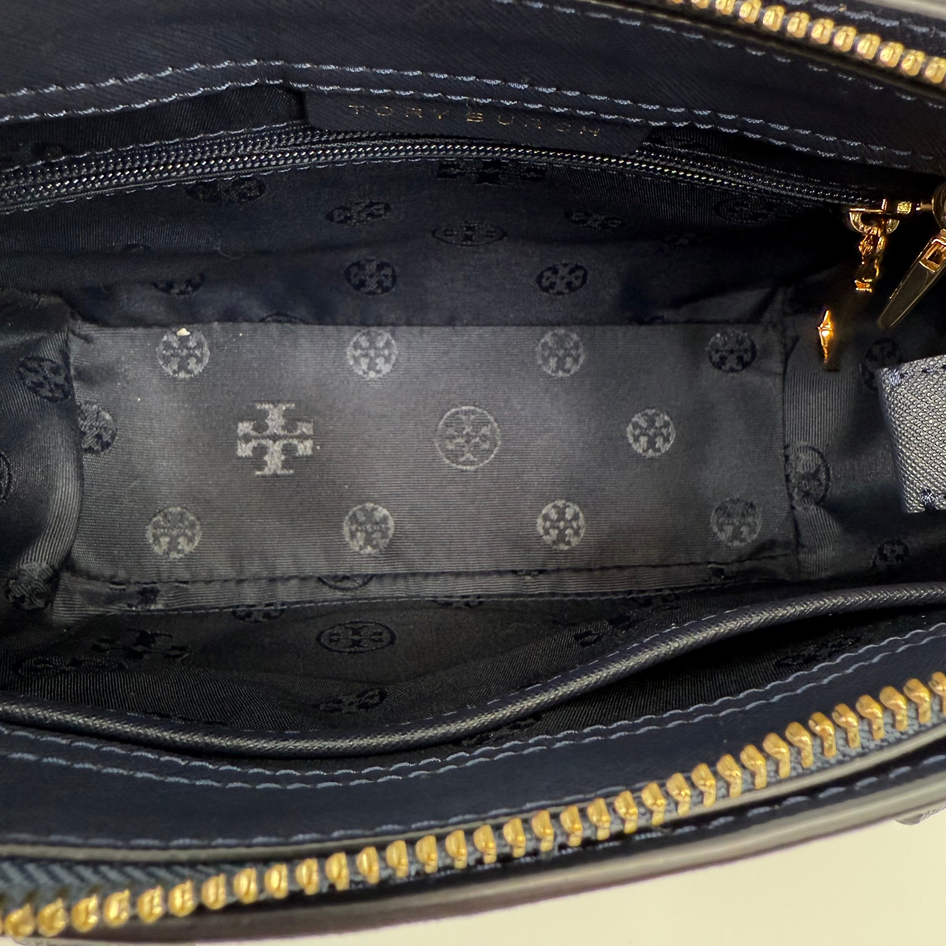Tory Burch Navy Mini Emerson Handbag
