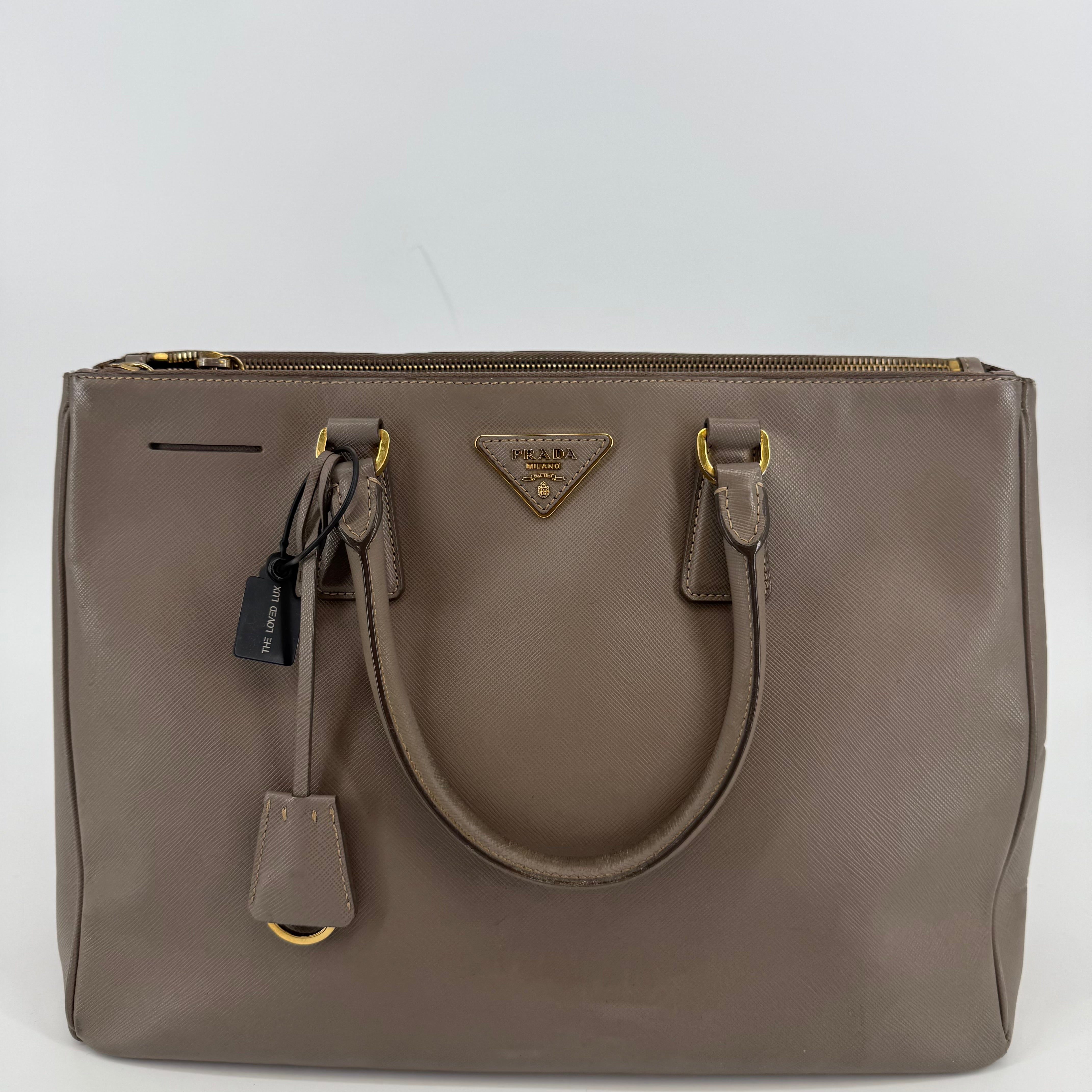 PRADA Stone Galleria Saffiano Handbag (986551)