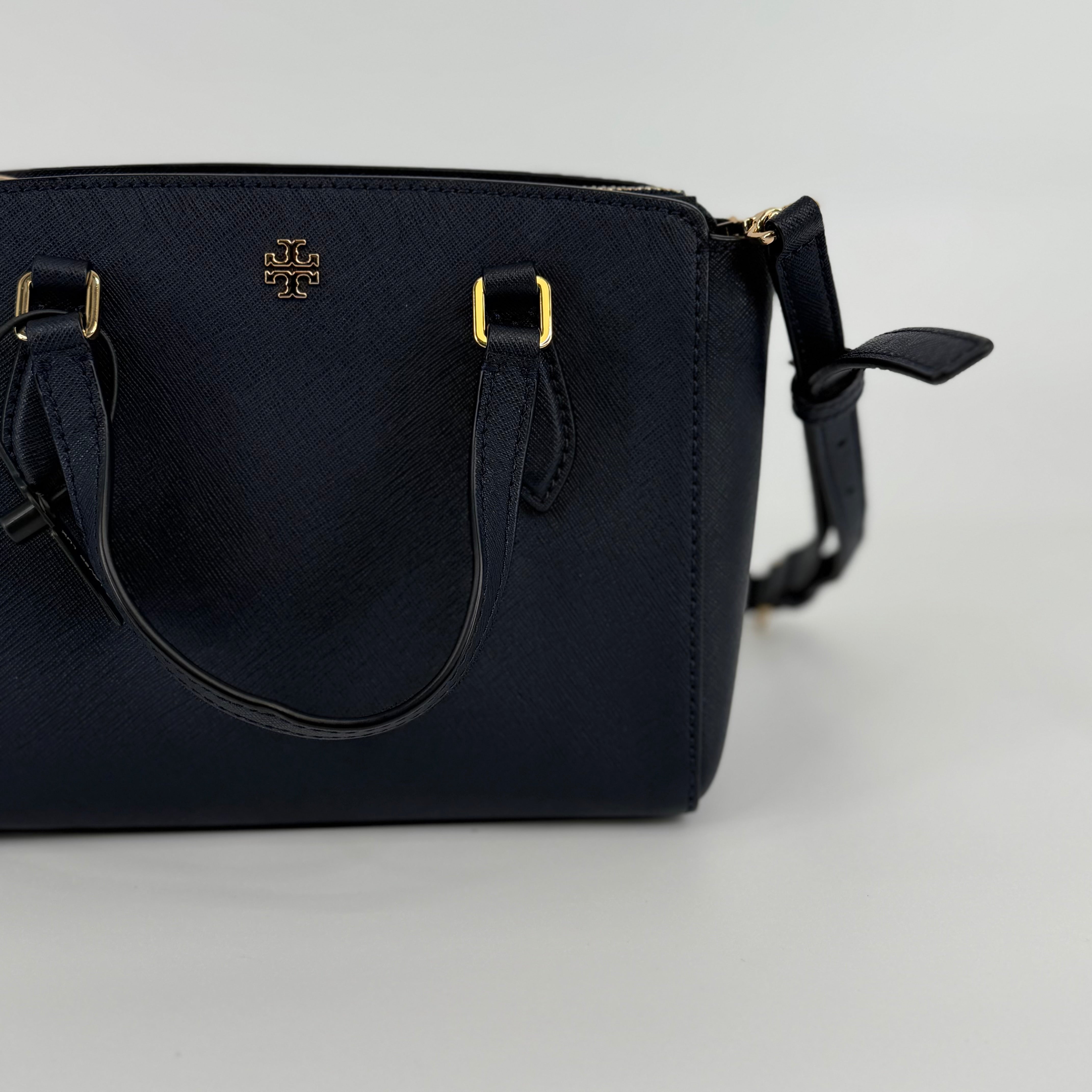 Tory Burch Navy Mini Emerson Handbag