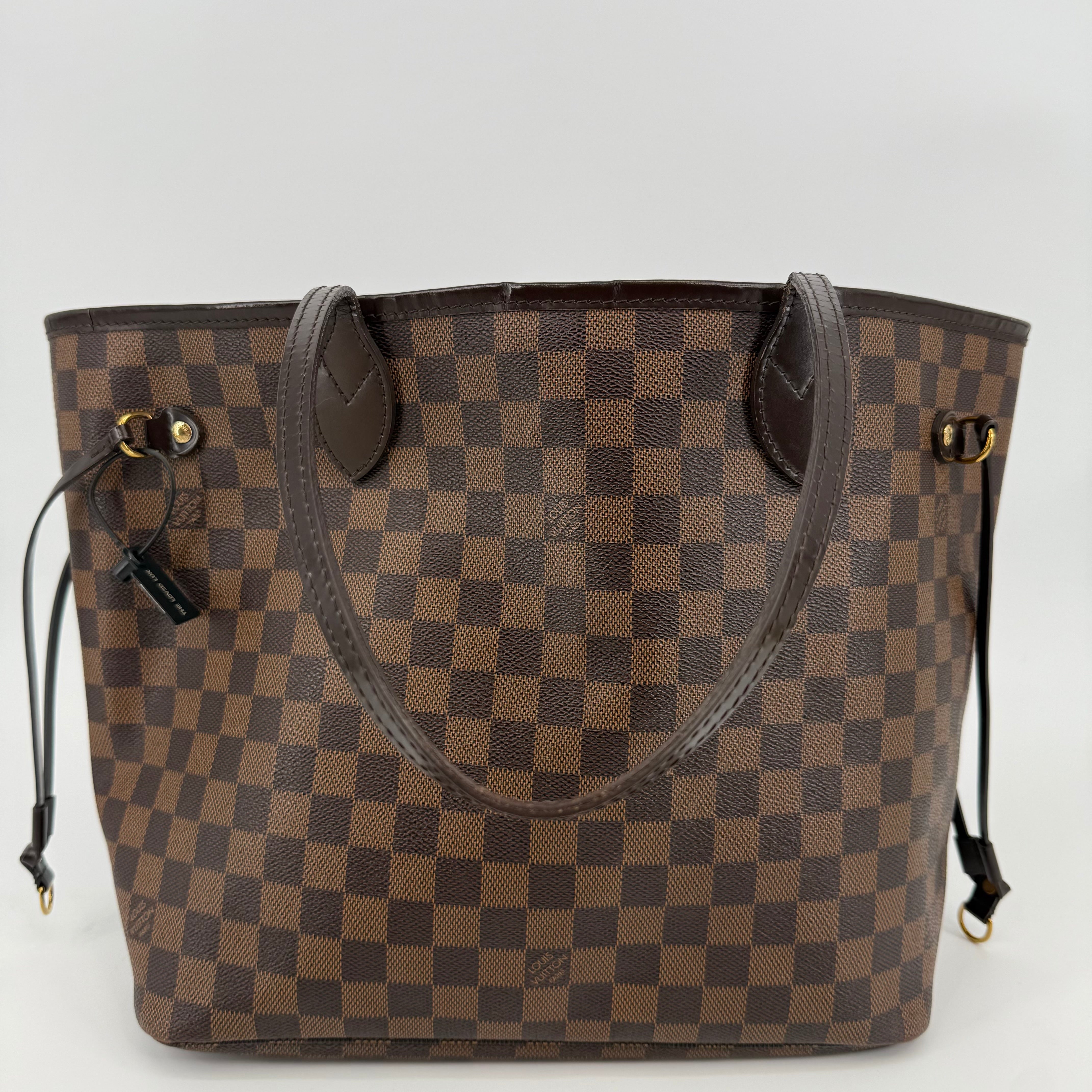 Louis Vuitton Damier Ebene Neverfull MM With Pink Interior