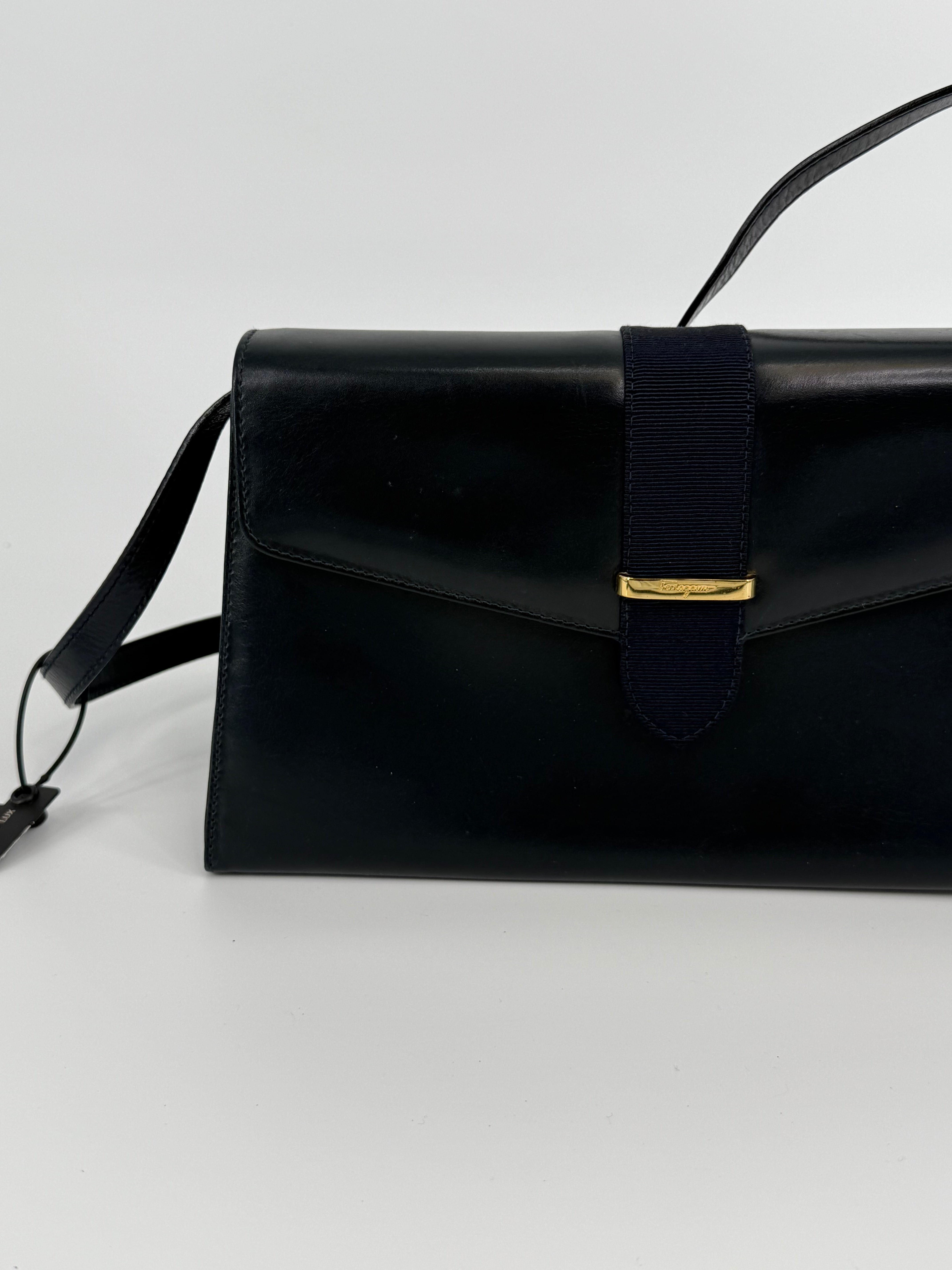 Salvatore Ferragamo Navy Mini Shoulder Crossbody Handbag