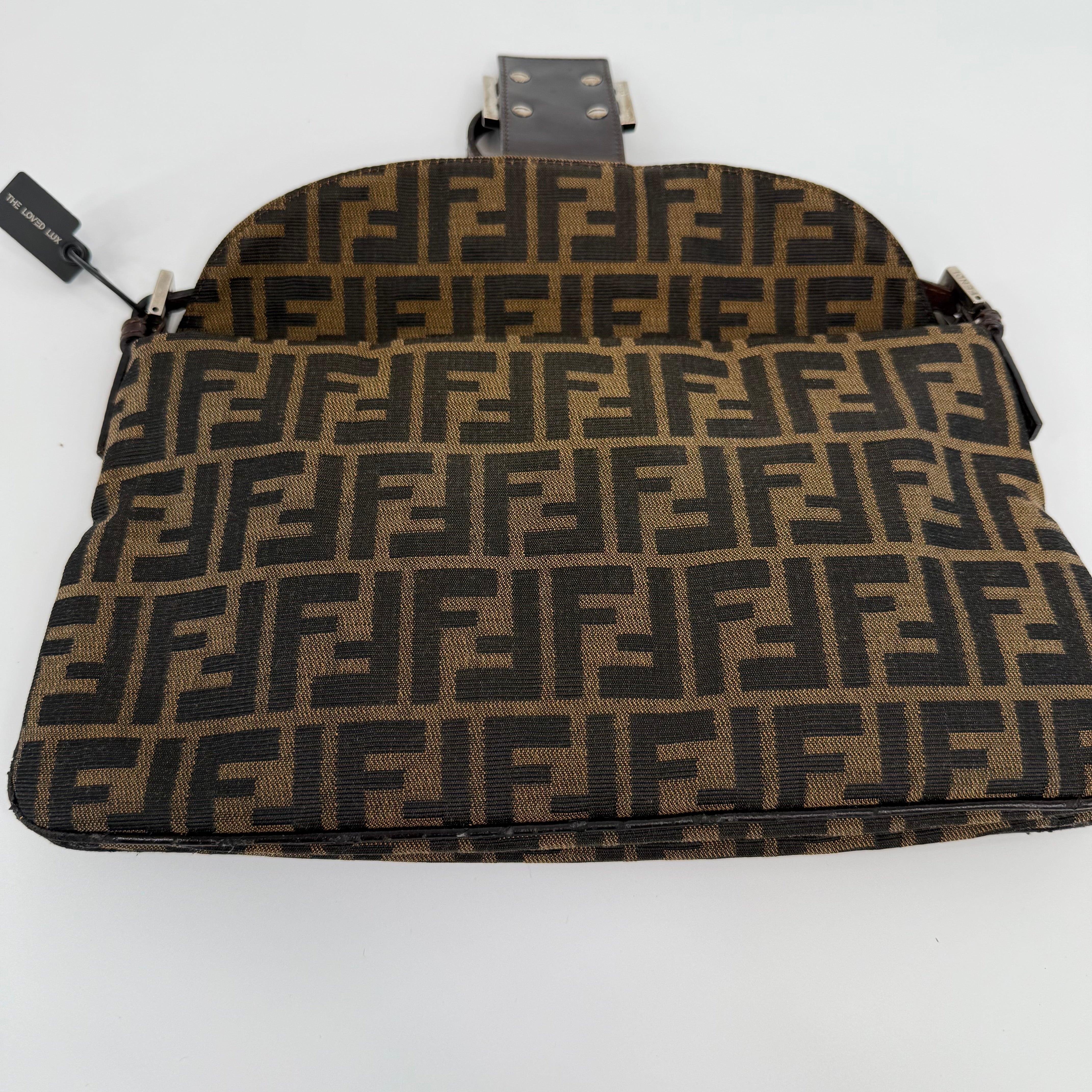 FENDI Brown FF Baguette Handbag