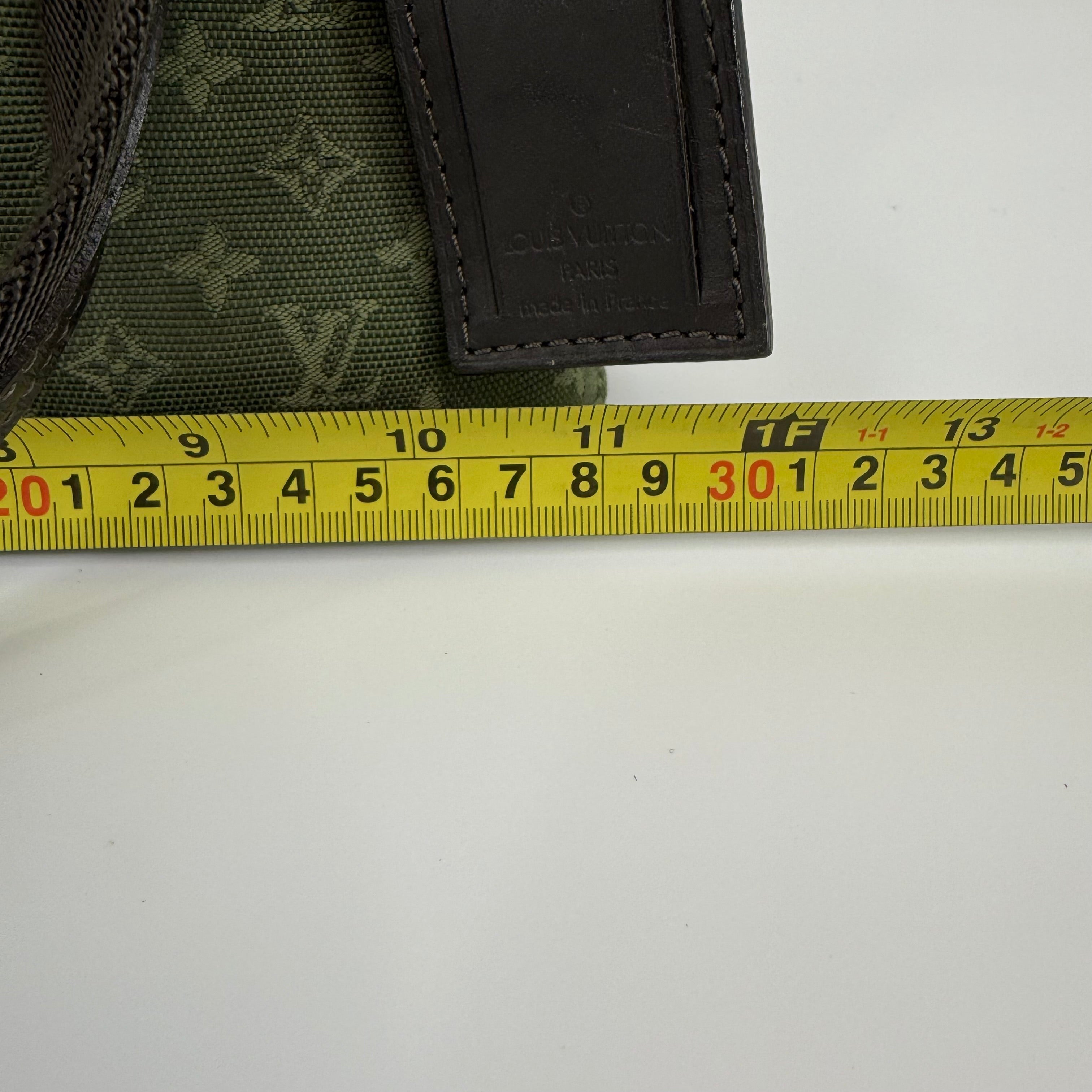 Louis Vuitton Olive Green Denim Monogram Lucille Handbag