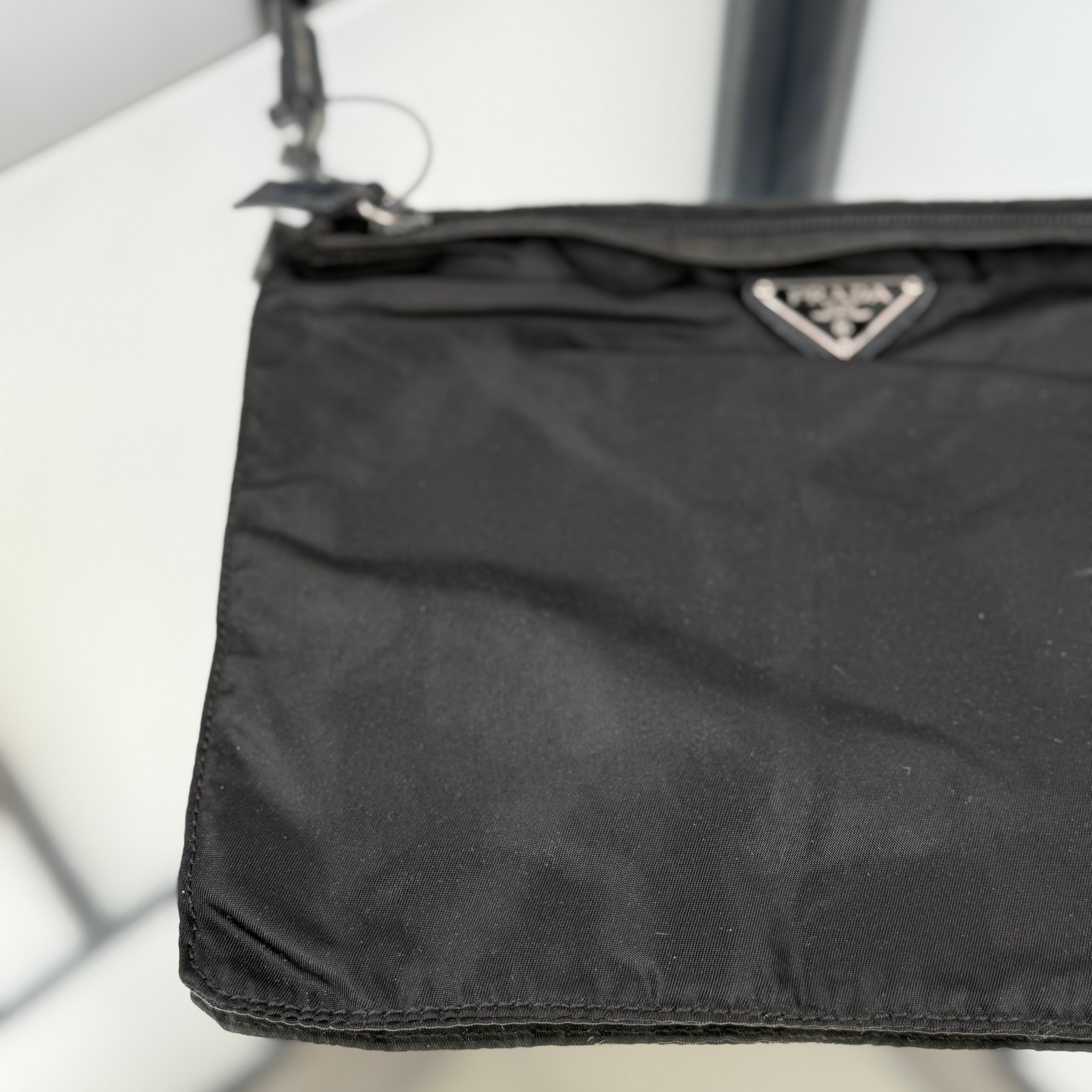 PRADA Black Nylon Wash Bag