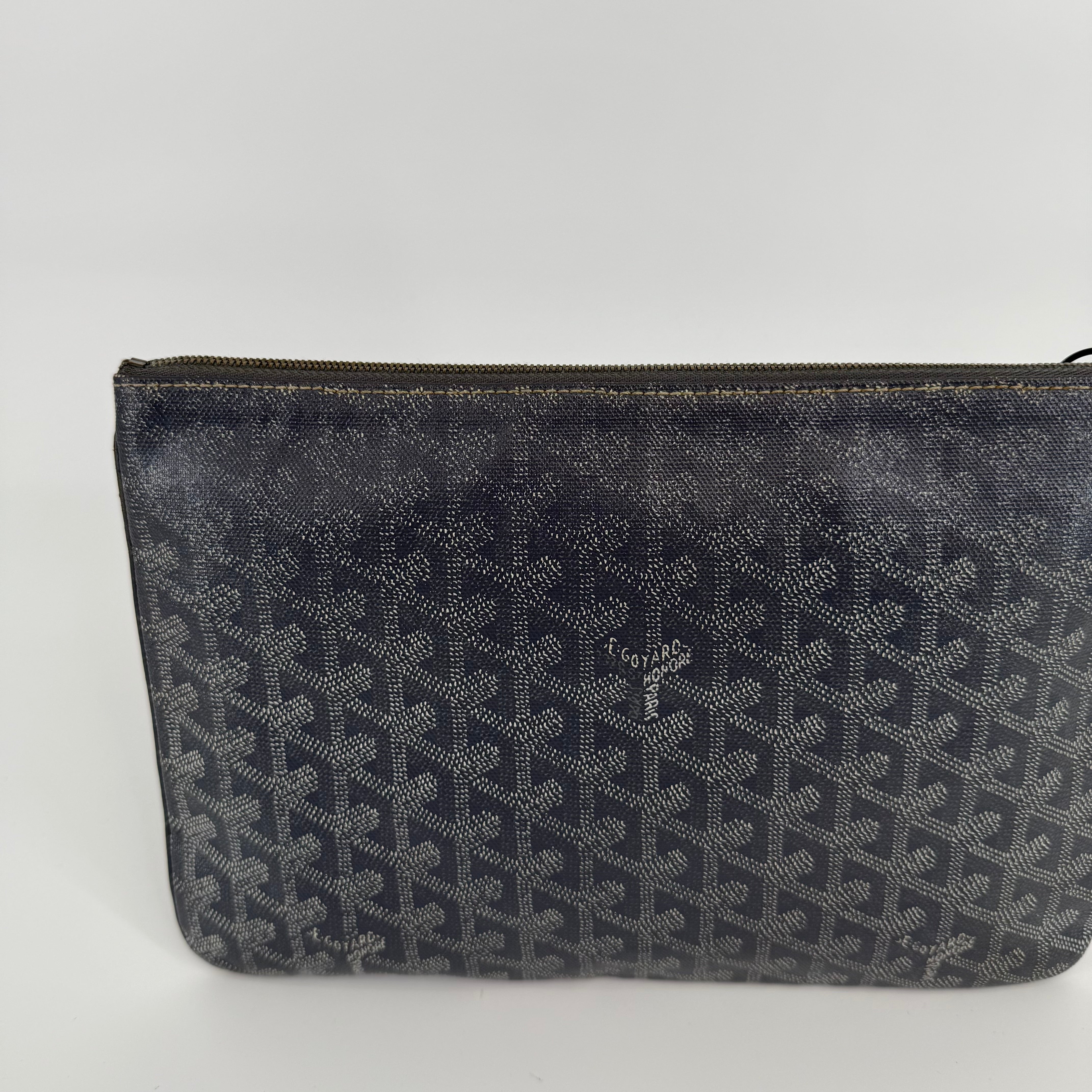 GOYARD Grey Senat Clutch MM