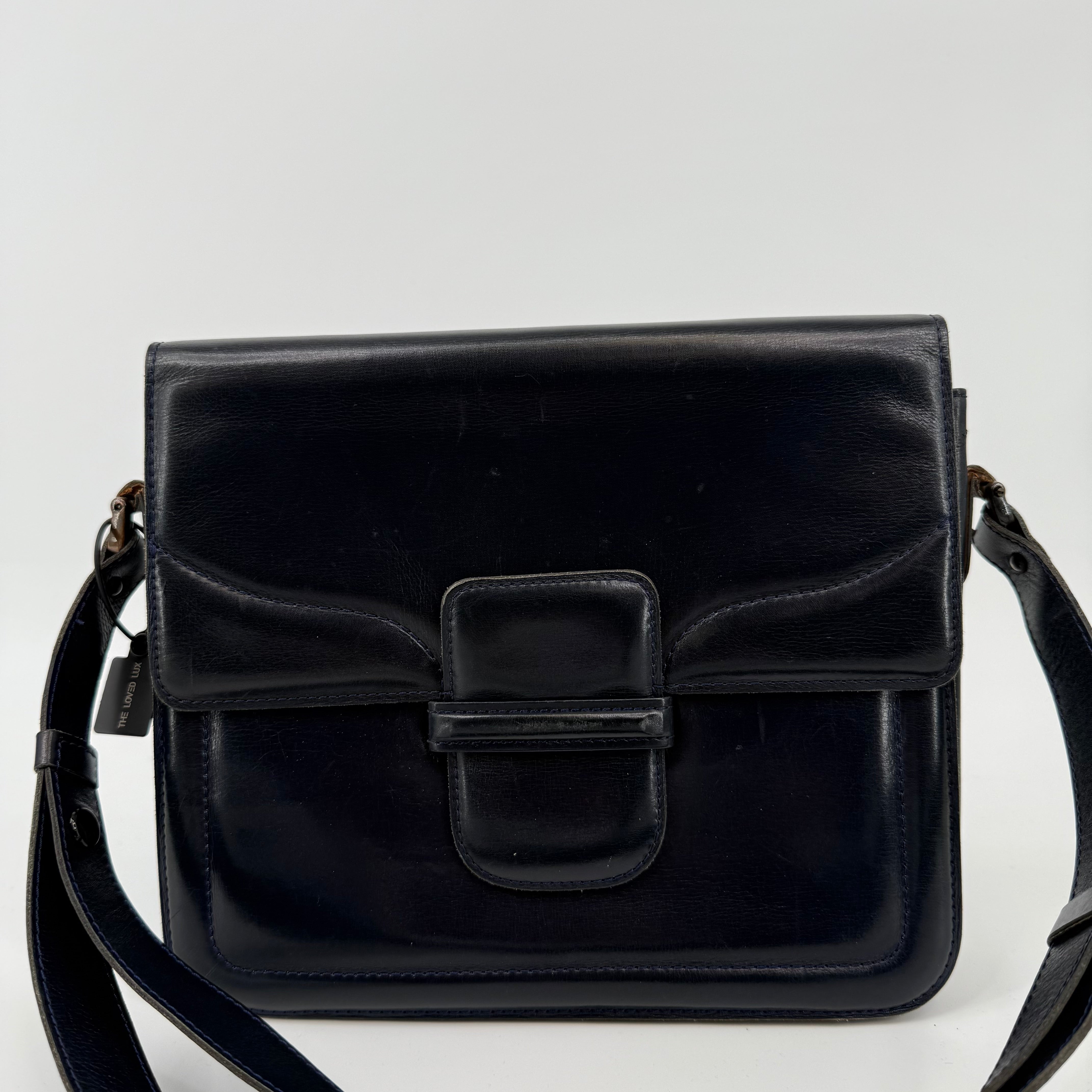 YSL Navy Shoulder Bag