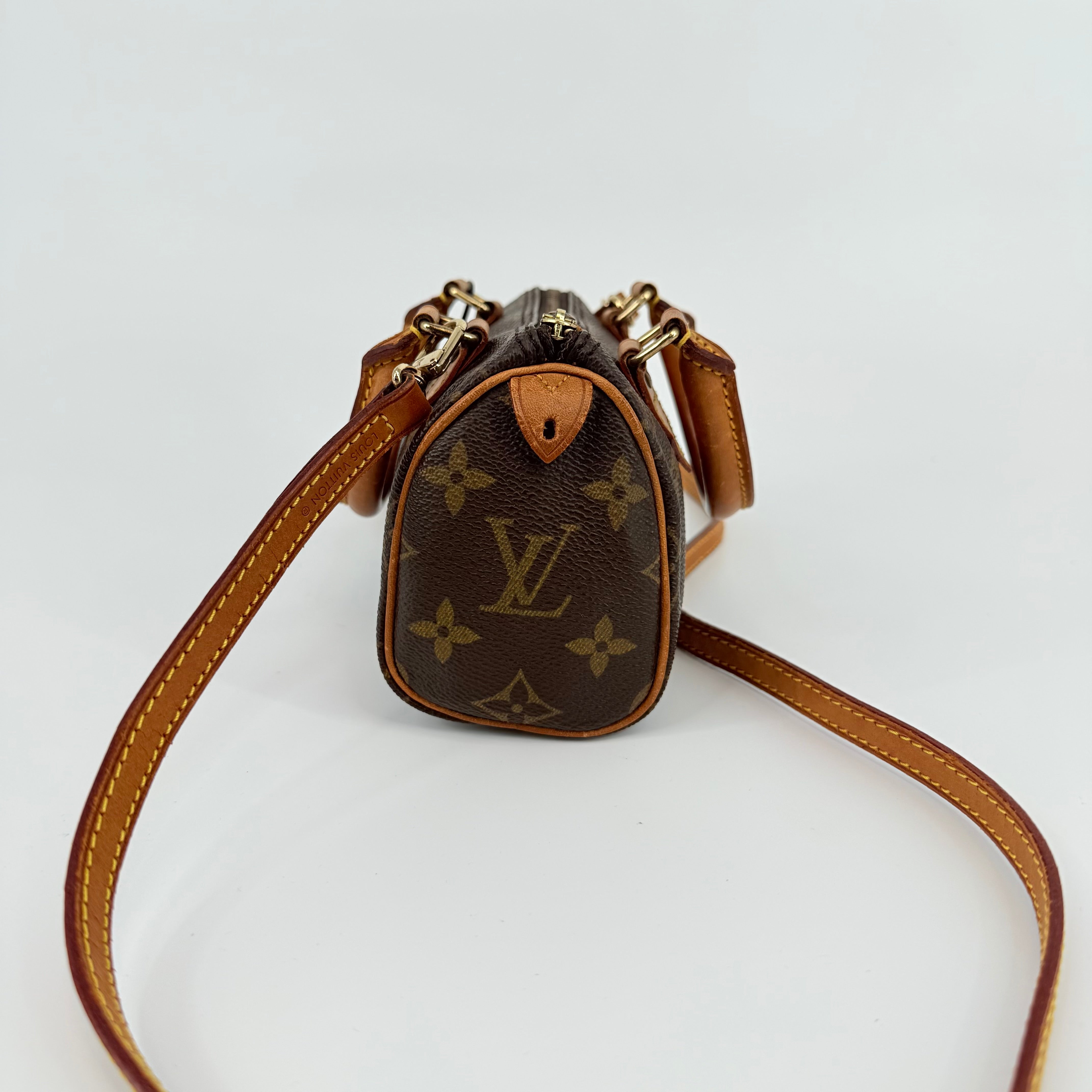 Louis Vuitton Monogram Nano Speedy With Strap