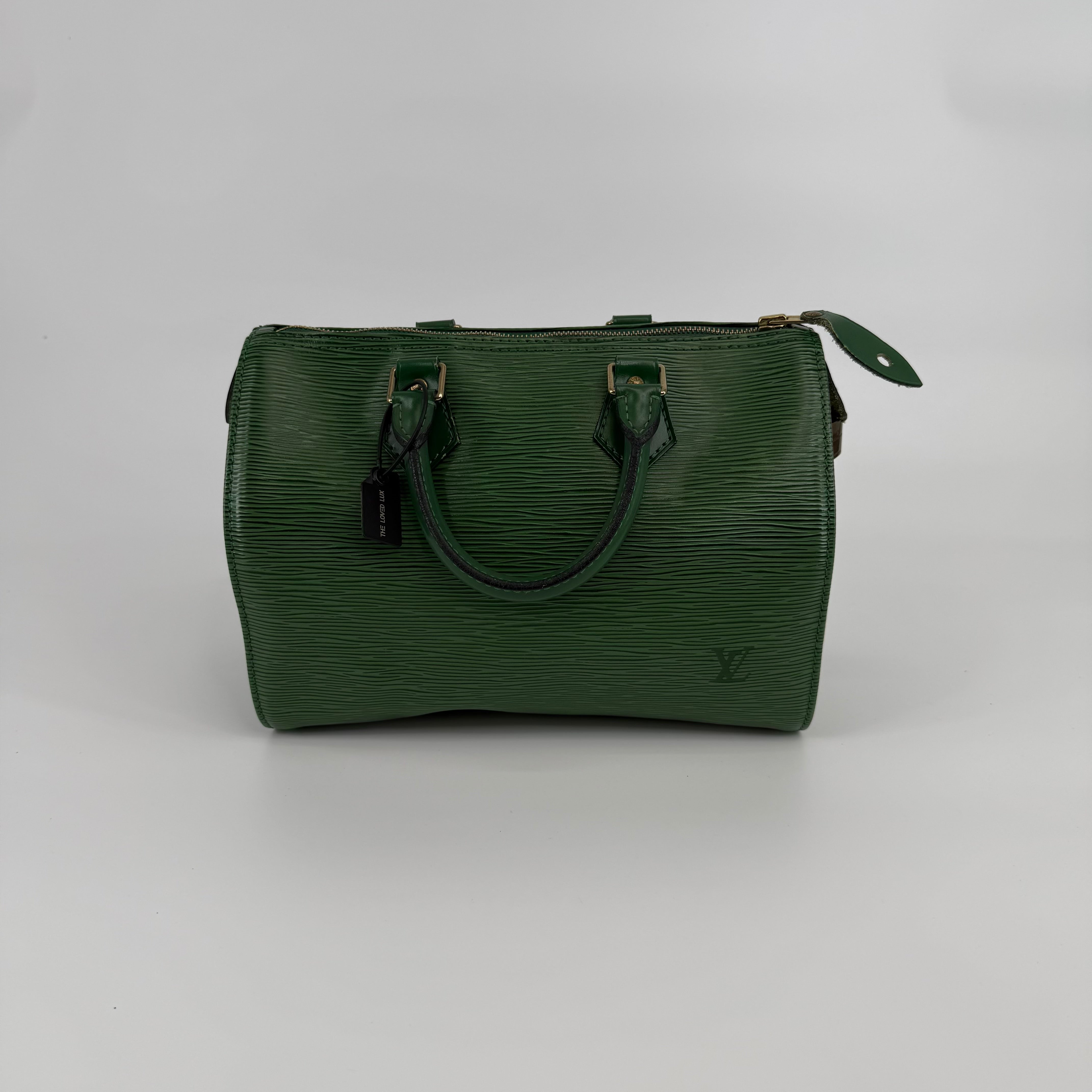 Louis Vuitton Epi Green Speedy 25