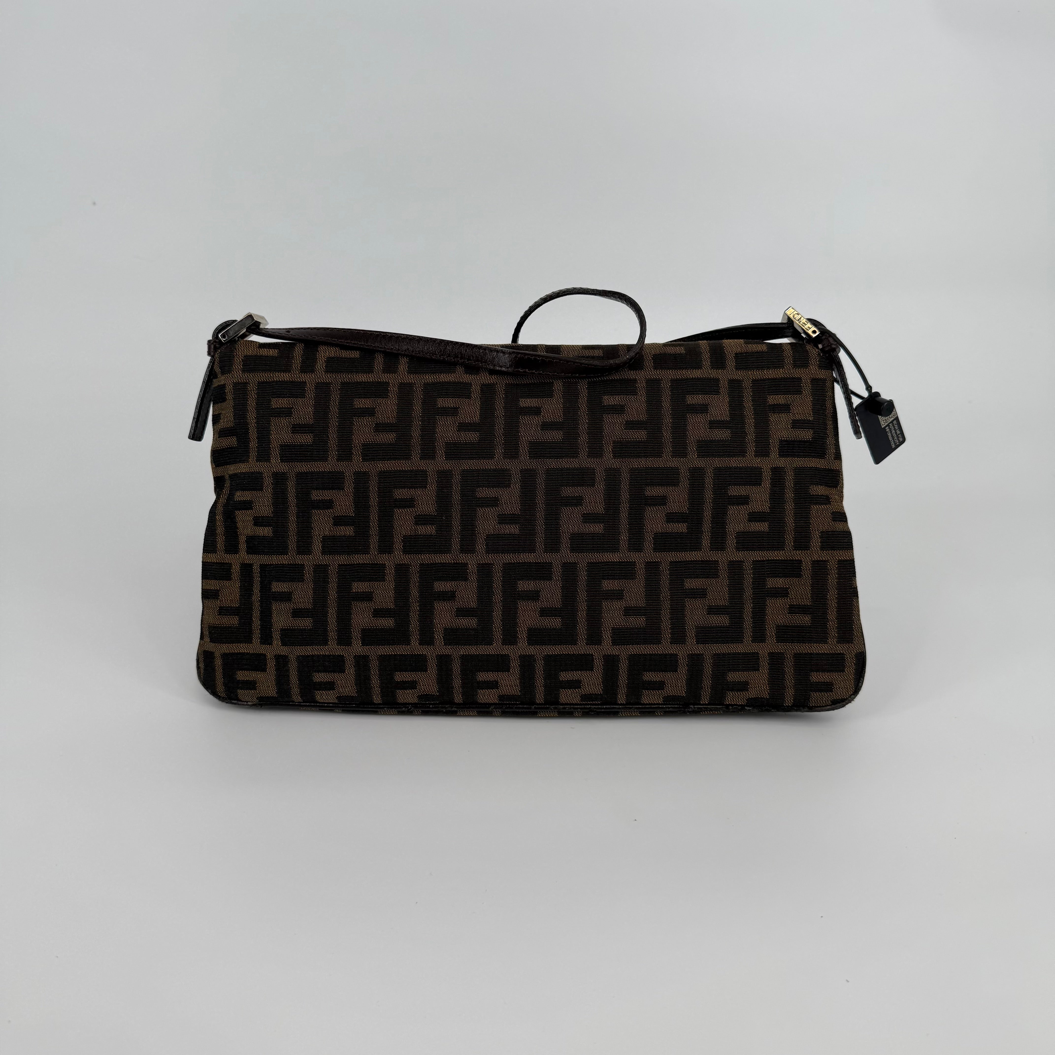FENDI Brown FF Baguette Handbag