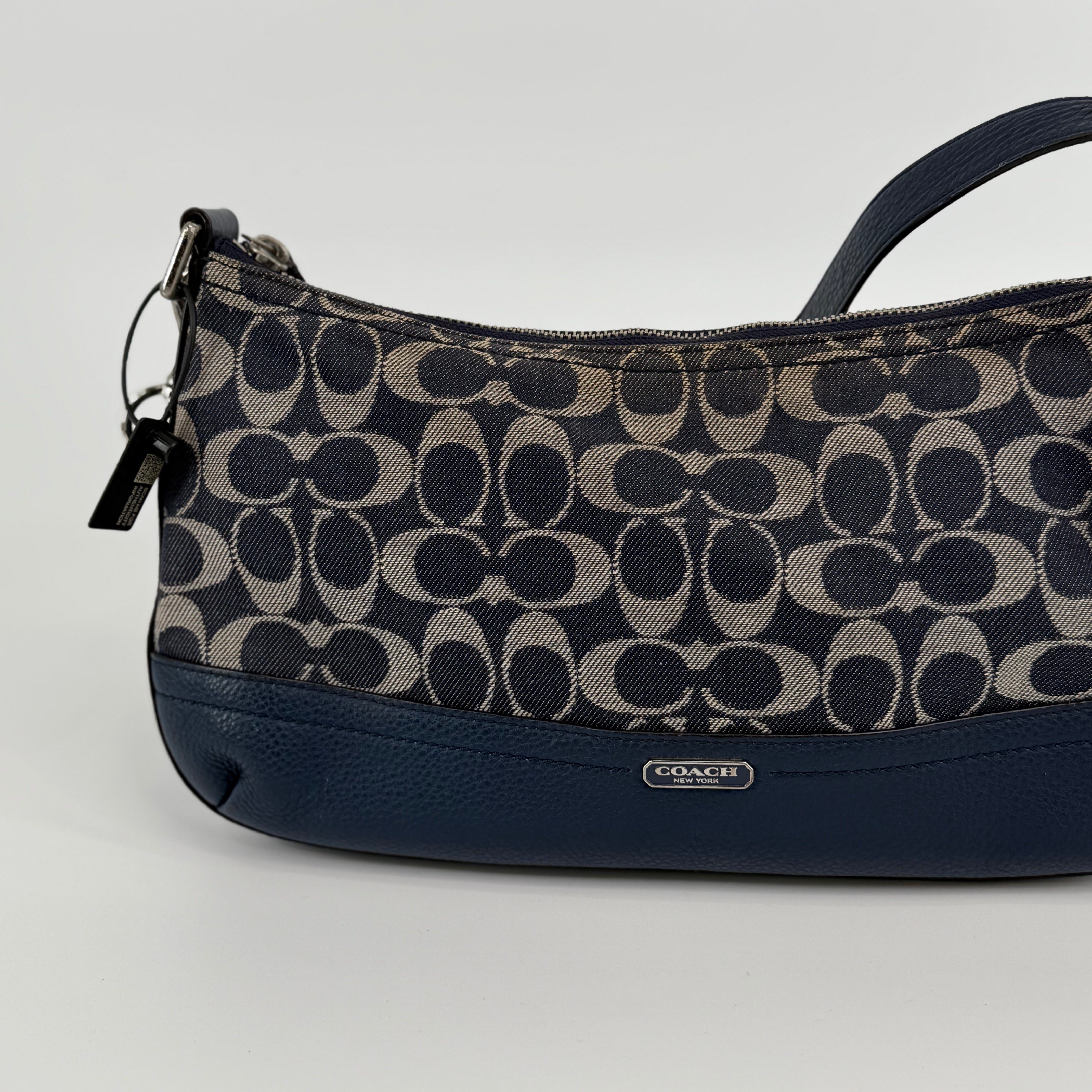 COACH Signature Denim Shoulder Bag
