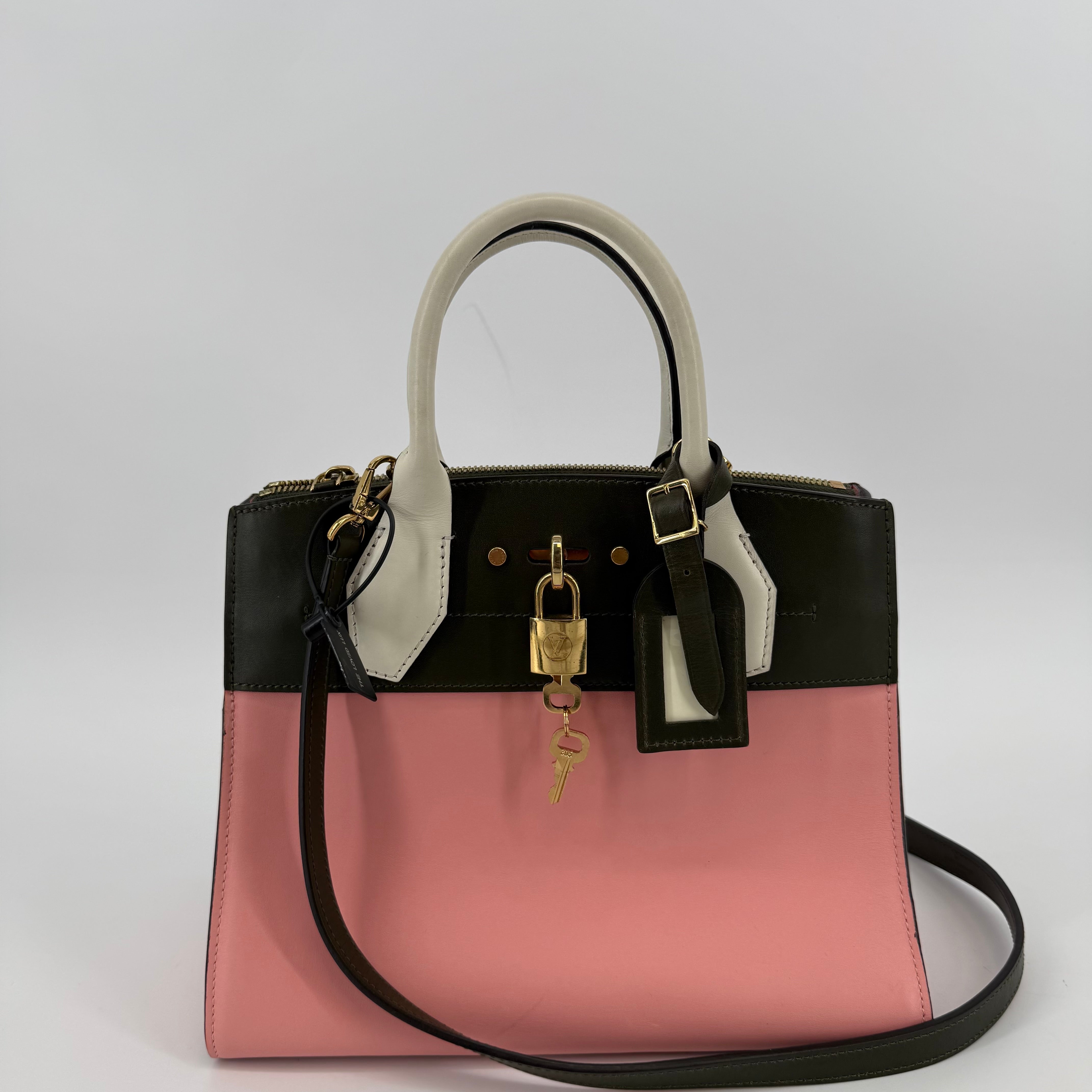 Louis Vuitton Tricolour City Steamer PM With Strap, Lock & Key (L-453)
