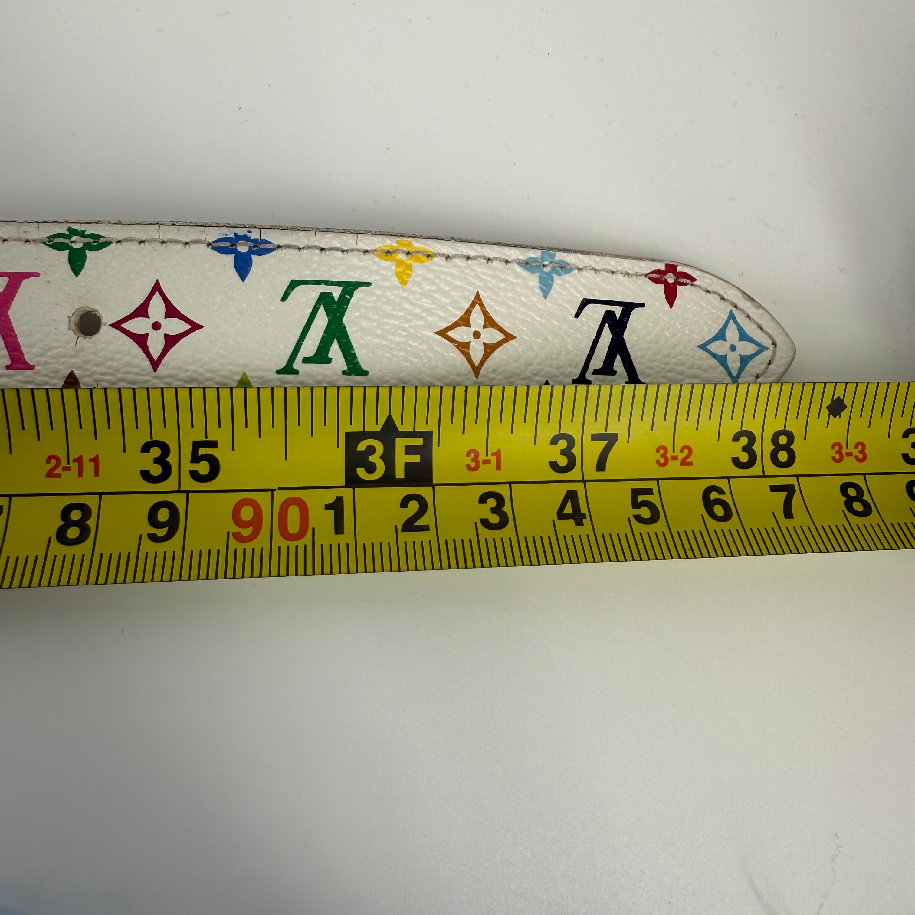 Louis Vuitton Takashi Murakami White Belt 97CM