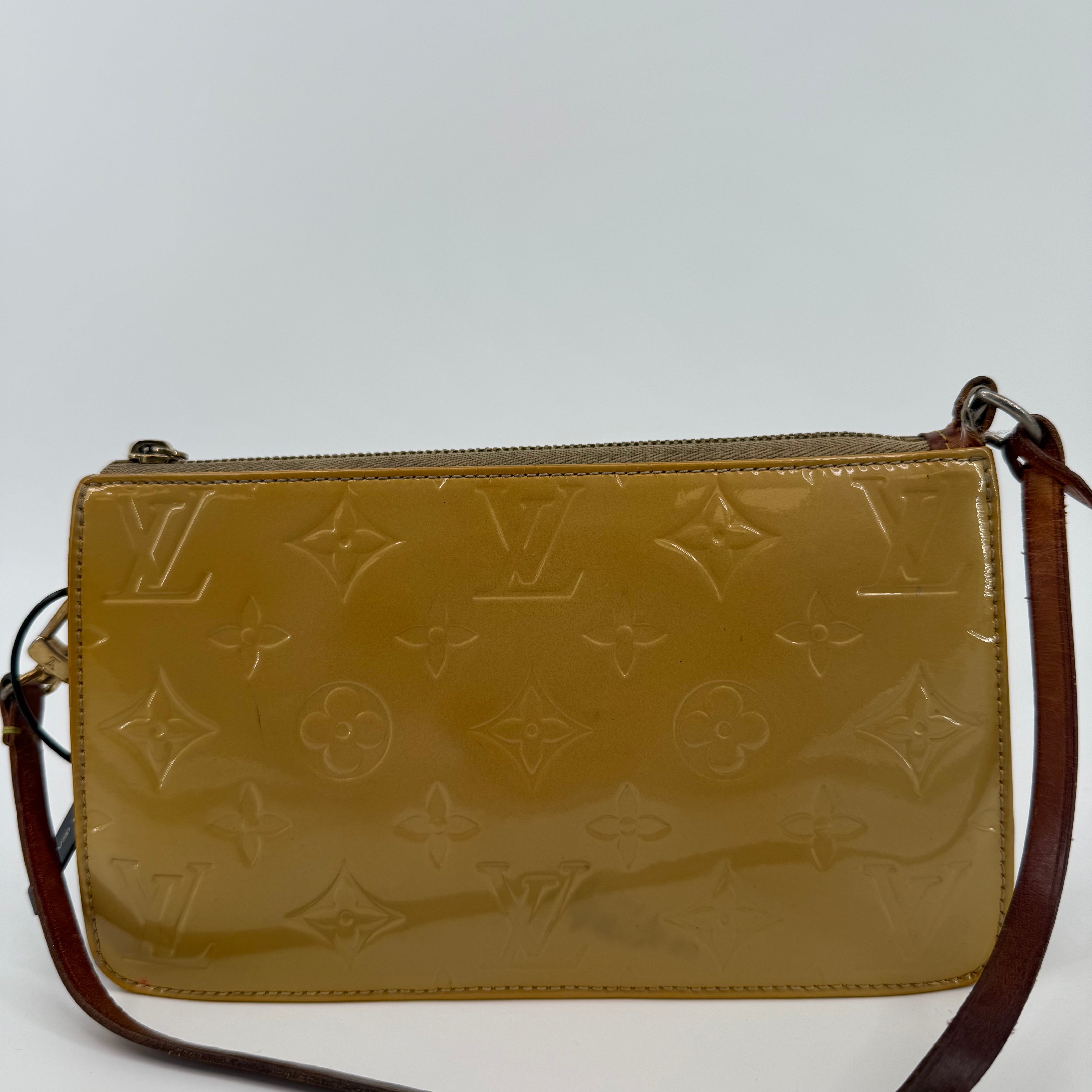 Louis Vuitton Gold Monogram Patent Leather Vernis Pochette